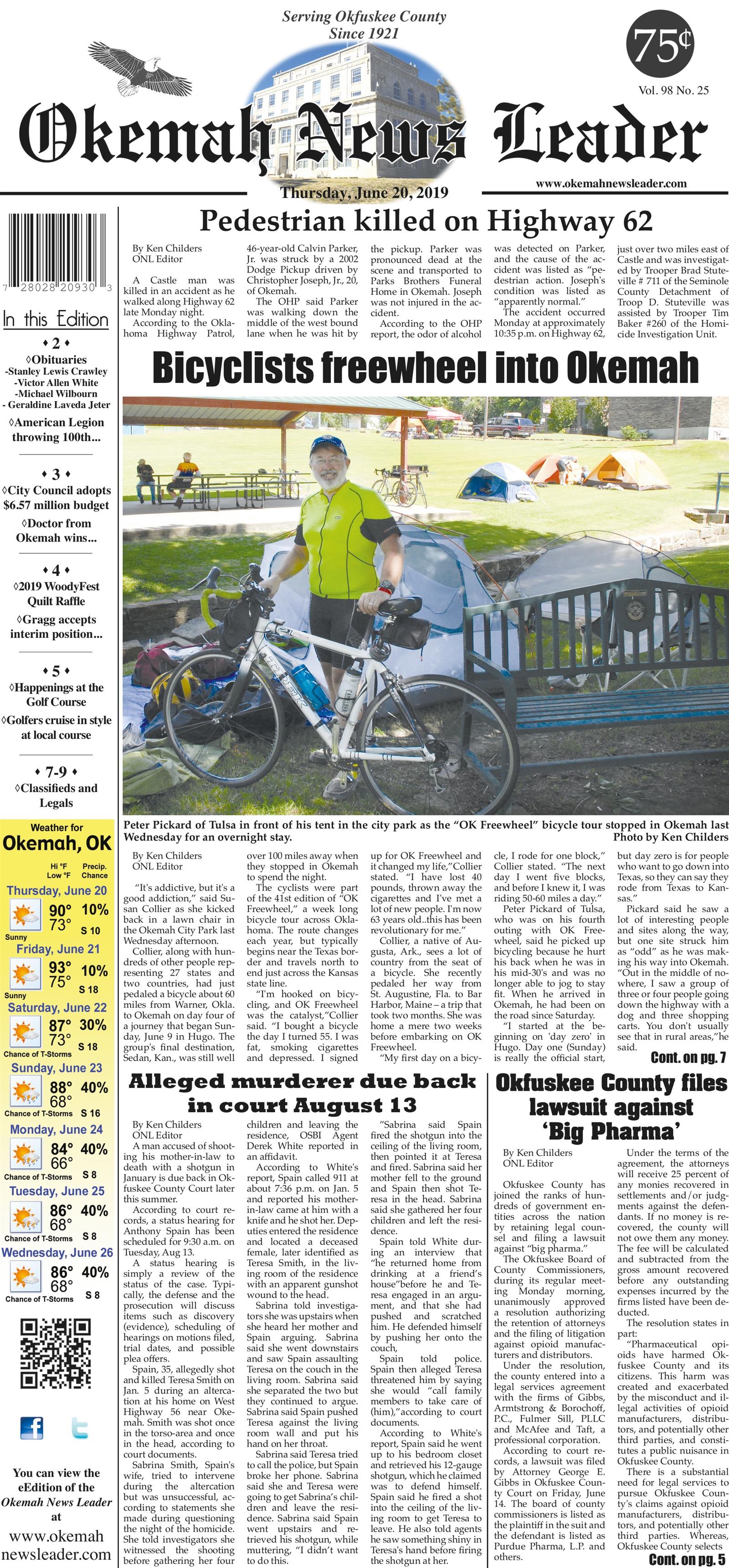 Okemah News Leader - June 20, 2019