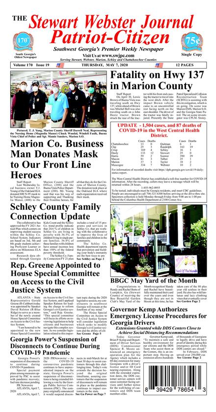 Stewart Webster Journal Patriot Citizen, Online Edition Pages