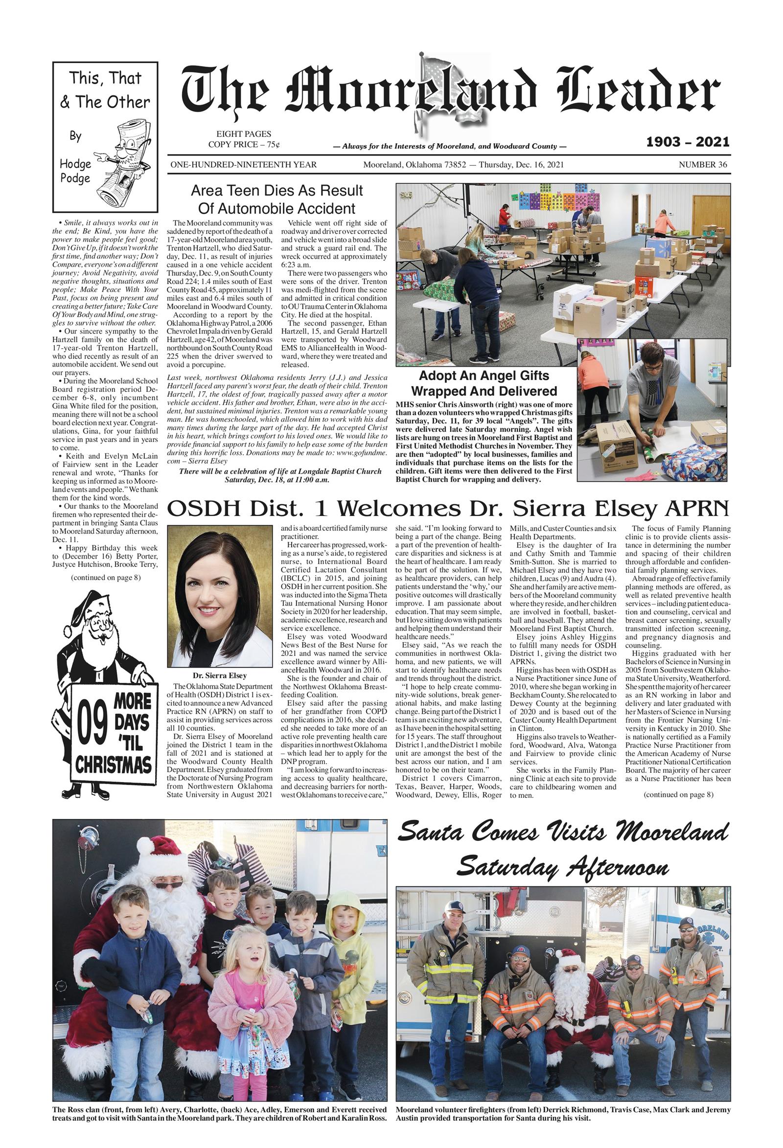 The Mooreland Leader - December 16, 2021