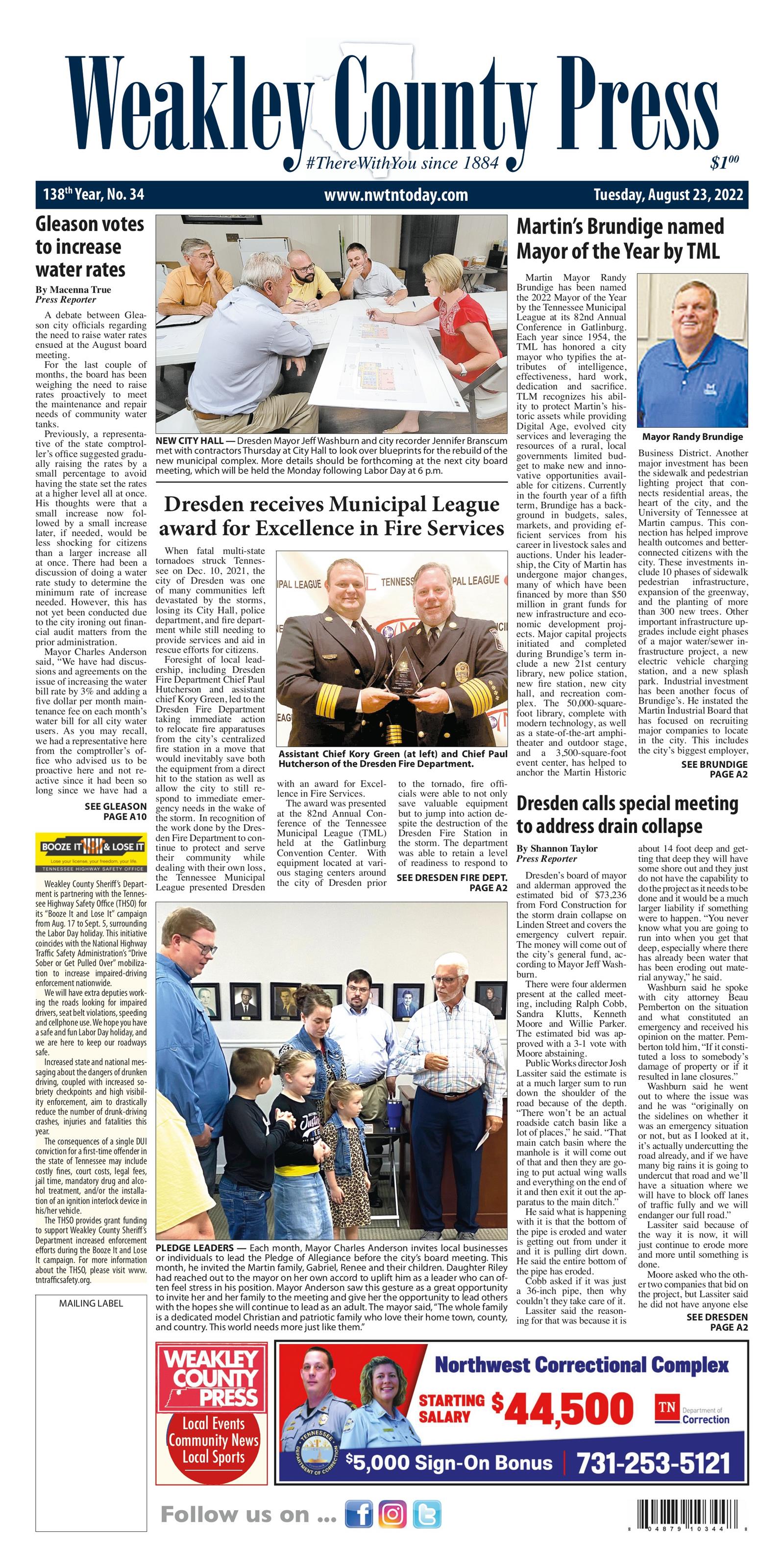 The Weakley County Press - August 23, 2022