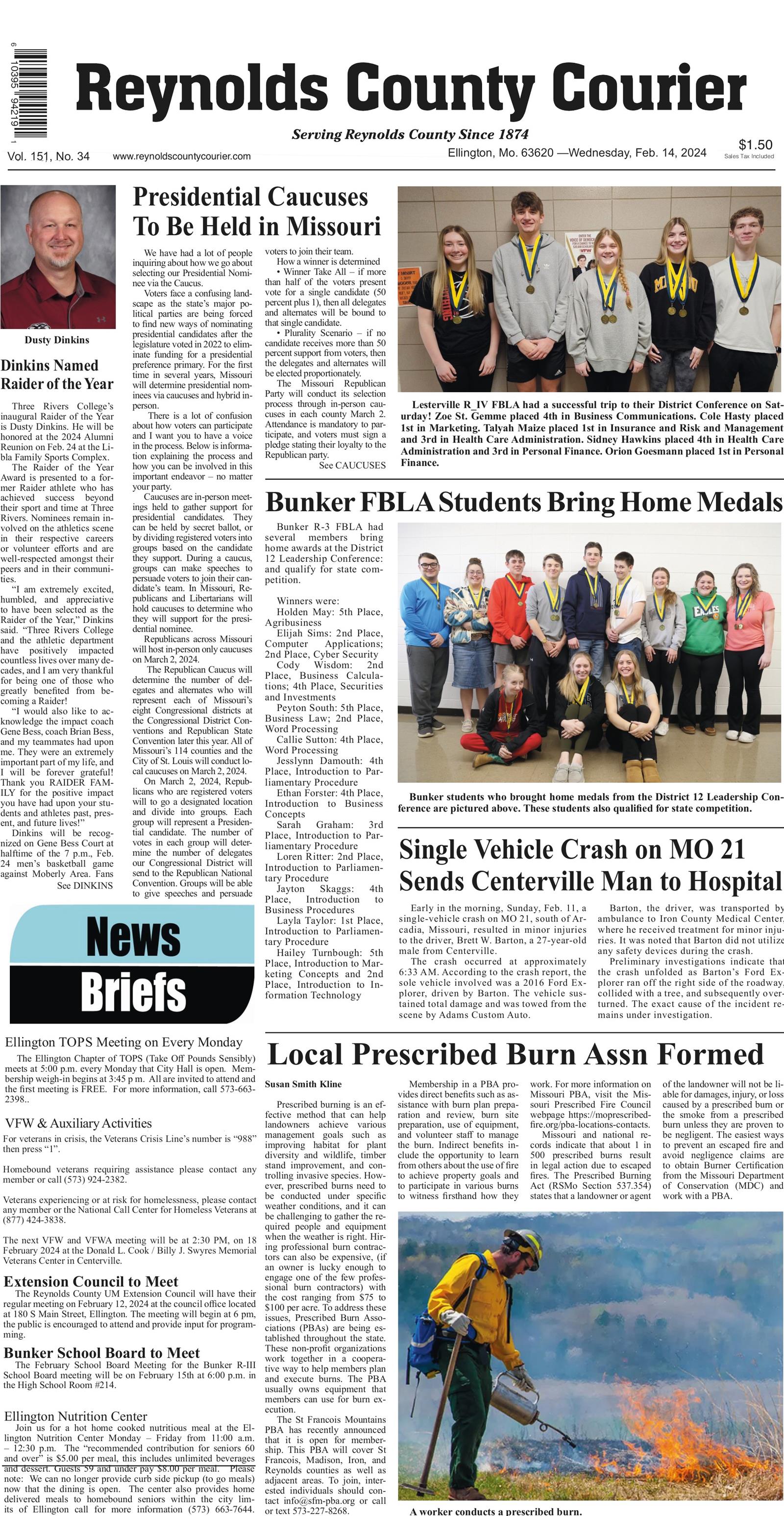 Reynolds County Courier - February 14, 2024